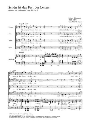 Robert Schumann: Schön ist das Fest des Lenzes B-Dur op. 101, 5 (1849)