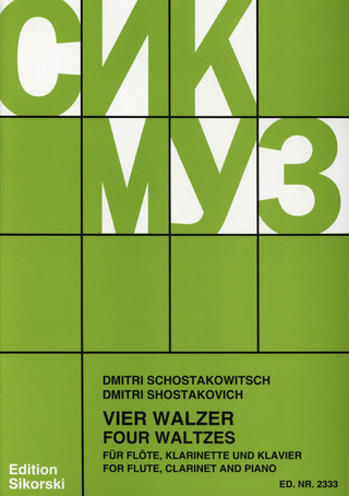 Dmitri Schostakowitsch: 4 Walzer für Flöte, Klarinette und Klavier