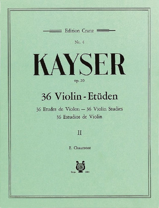 Heinrich Ernst Kayser - 36 Etüden op. 20 Band 2