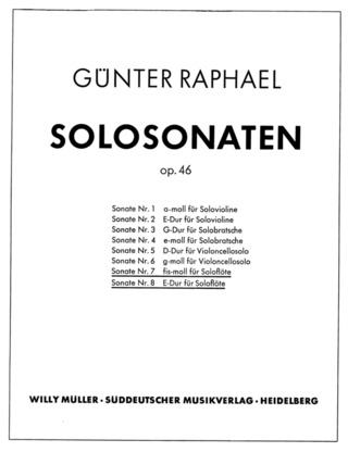 Günter Raphael - Solosonaten op.46 Band 4 (Nr.7-8)