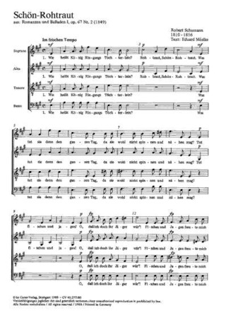 Robert Schumann: Schön-Rohtraut A-Dur op. 67, 2 (1849)