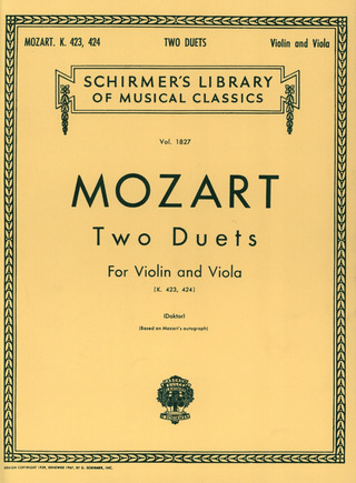 Wolfgang Amadeus Mozartet al. - Two Duets for Violin and Viola, K. 423 and K. 424