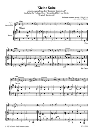 Wolfgang Amadeus Mozart - Kleine Suite