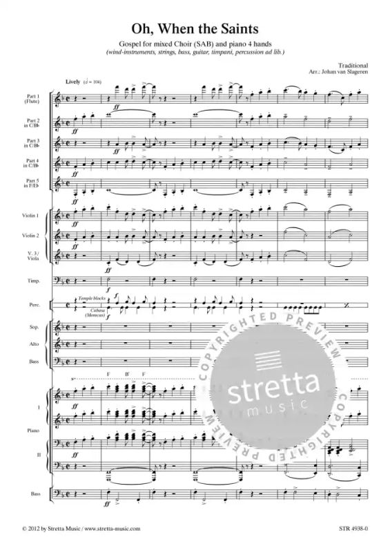 Oh When The Saints Buy Now In Stretta Sheet Music Shop Schott music | online muziekwinkel van stretta music. buy now in stretta sheet music shop