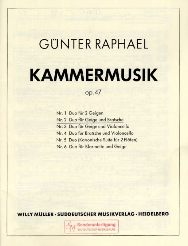 Günter Raphael: Duo (1940) C-Dur op. 47,2