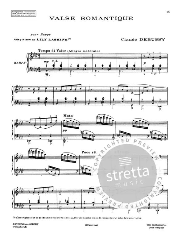Claude Debussy - Pour la harpe