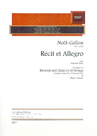 Gabriel Noël-Gallon - Récit et Allegro