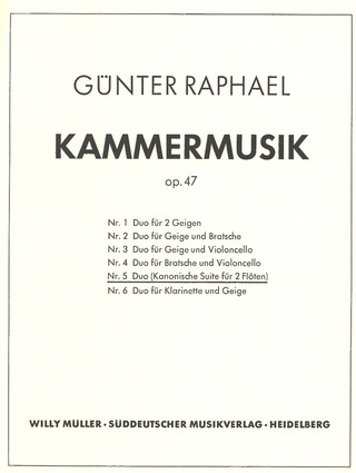Günter Raphael - Duo "Kanonische Suite" (1940) op. 47,5