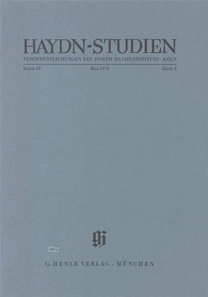 Haydn-Studien Mai 1978