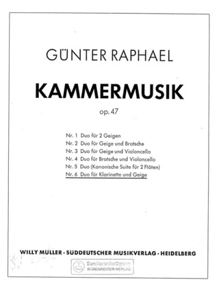 Günter Raphael - Duo (1940) Es-Dur op. 47,6