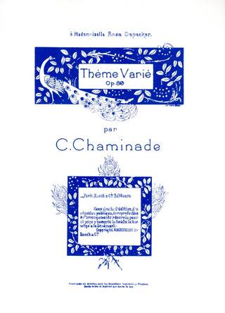Cécile Chaminade - Thème Varie Op.89