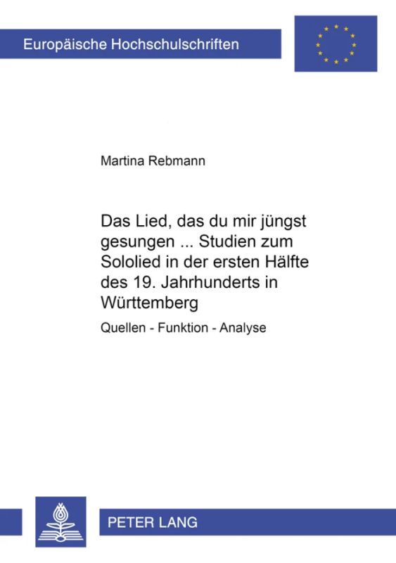 Martina Rebmann - «Das Lied, das du mir jüngst gesungen...»
