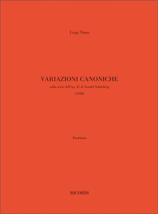 Luigi Nono - Variazioni canoniche