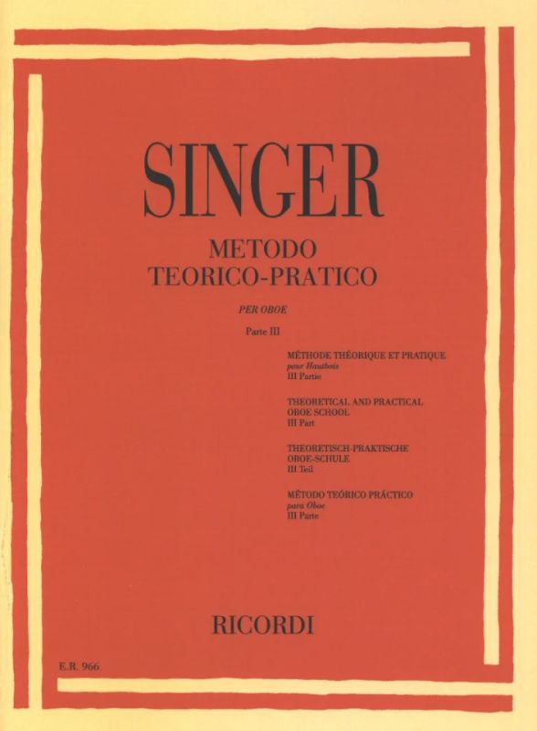 Sigismondo Singer - Theoretisch-Praktische Oboenschule 3