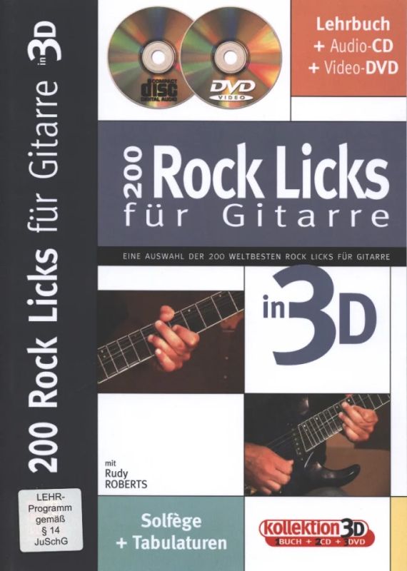 Rudy Roberts: 200 Rock Licks für Gitarre in 3D