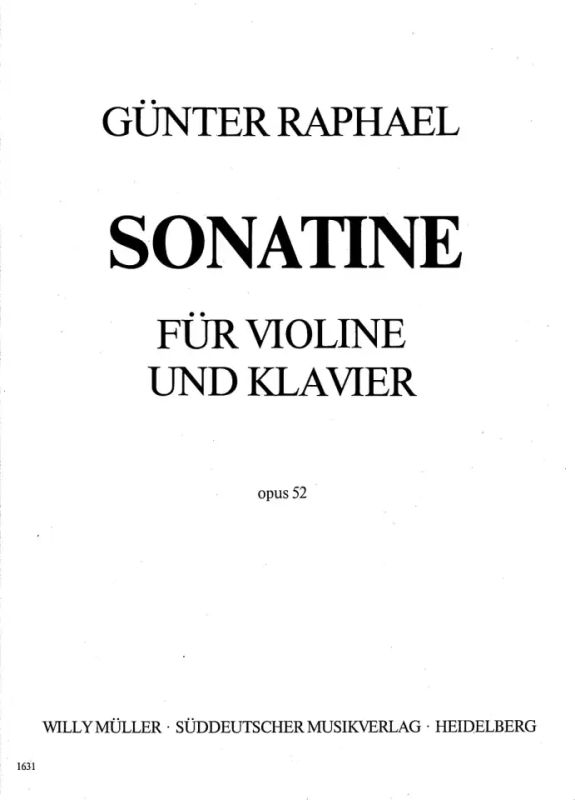 Günter Raphael - Sonatine h-Moll op. 52