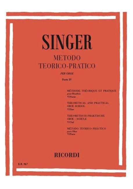 Sigismondo Singer - Theoretical and Practical Oboe School 4