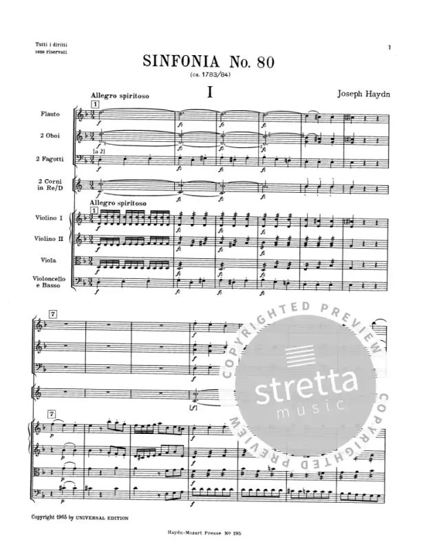 Joseph Haydn - Sinfonia Nr. 80 d-Moll Hob. I:80 (1)