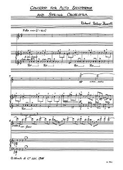 Richard Rodney Bennett - Saxophone Concerto For Alto Sax And Piano