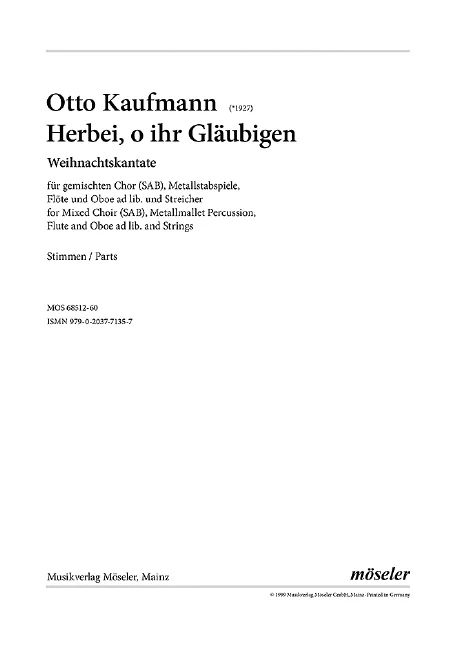 Otto Kaufmann - Herbei, o ihr Gläubigen