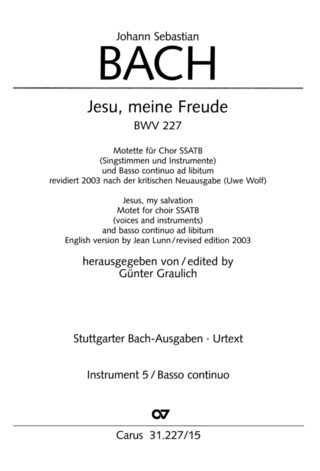 Johann Sebastian Bach - Jesu, meine Freude BWV 227