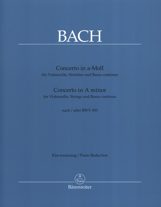 Johann Sebastian Bach: Concerto for Violoncello, Strings and Basso continuo in A minor