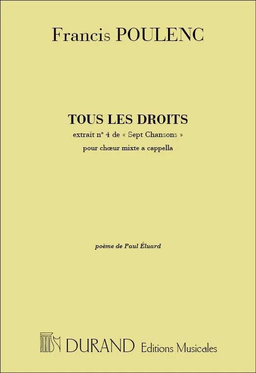 Francis Poulenc - Tous les droits