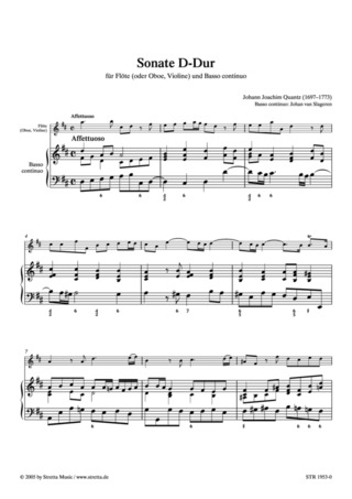 Johann Joachim Quantz - Sonate D-Dur
