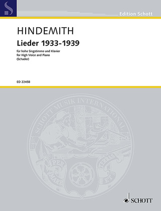 Paul Hindemith - Lieder 1933-1939
