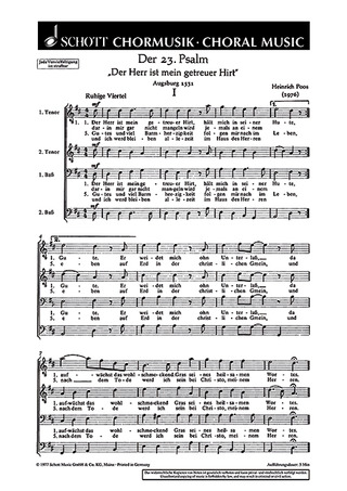 Heinrich Poos - Der 23. Psalm