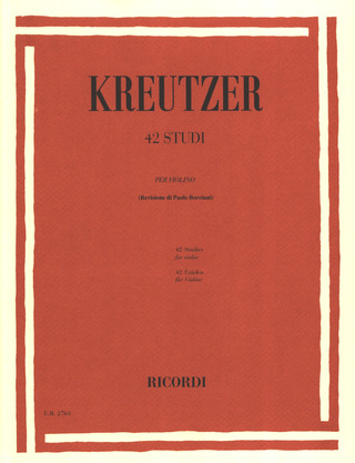 Rodolphe Kreutzer - 42 Studi Per Violino Revisione Di Paolo Borciani