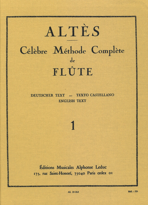 Joseph-Henri Altès - Célèbre méthode complète de flûte , vol. 1