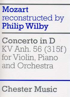 Wolfgang Amadeus Mozart: Concerto D-Dur Kv Anh 56 (315f)