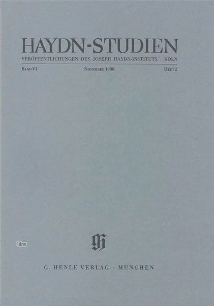 Haydn-Studien November 1988