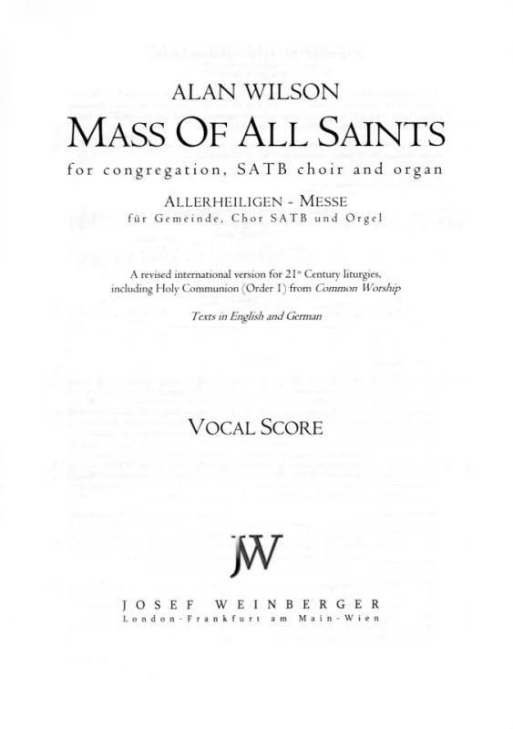 Alan Wilson - Mass of All Saints