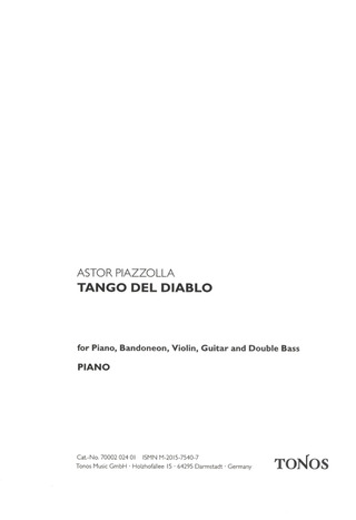 Astor Piazzolla: Piazzolla: Tango del Diablo - per quintetto