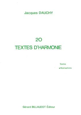 20 Textes D'Harmonie - Realisations