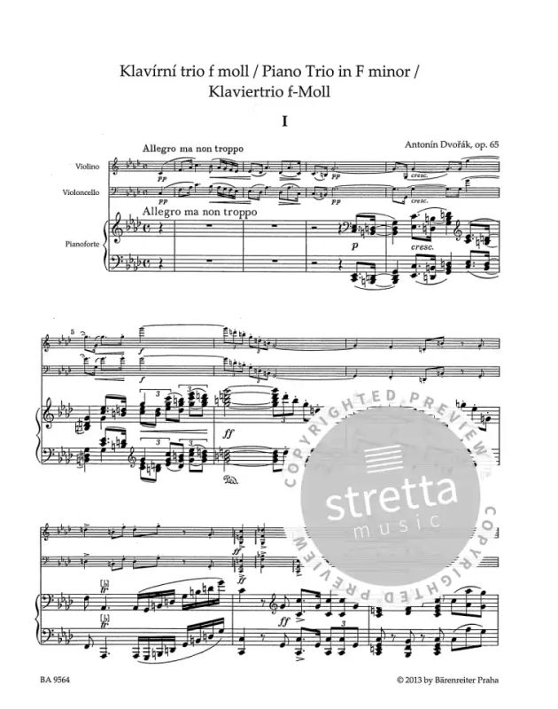 Antonín Dvořák - Klaviertrio f-Moll op. 65 (1)