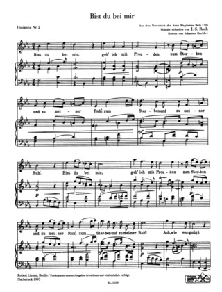 Johann Sebastian Bach - Bist du bei mir BWV 508 2