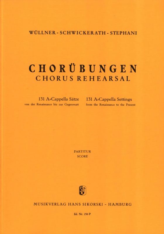 Wuellner Franz + Schwickerath E. - Chorübungen