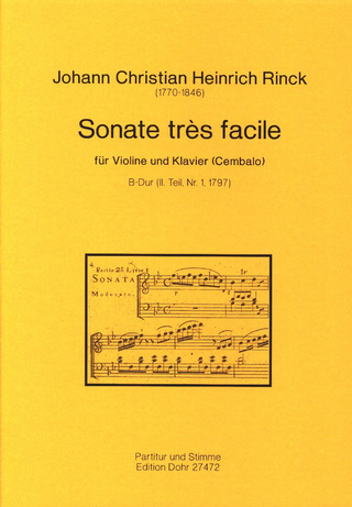 Johann Christian Heinrich Rinck - Sonate très facile No. 1 B-Dur