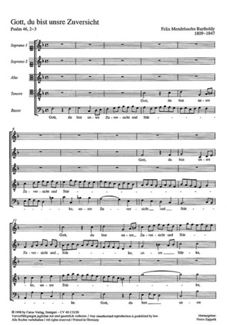 Felix Mendelssohn Bartholdy - Gott, du bist unsre Zuversicht und Stärke F-Dur B 5 (1821)