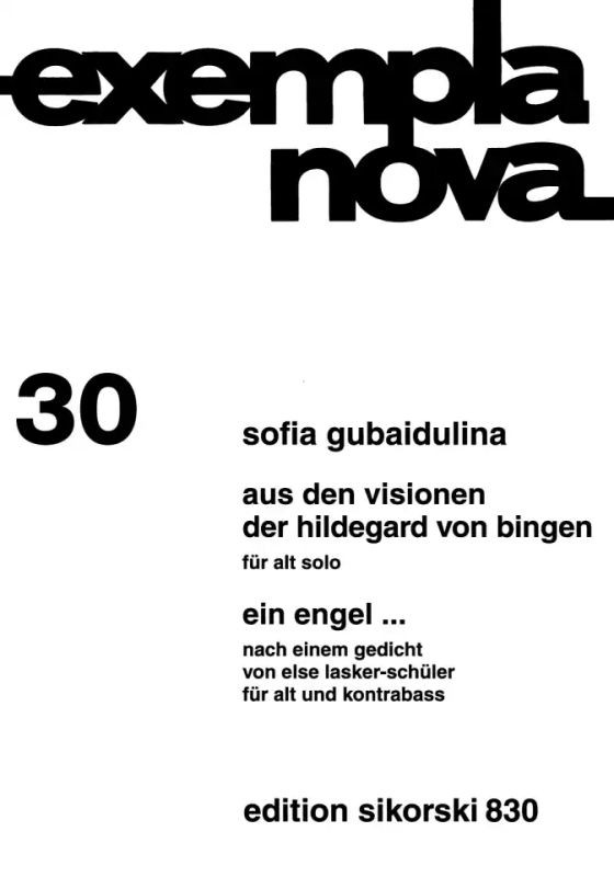 Sofia Gubaidulina - Aus den Visionen der Hildegard von Bingen / Ein Engel ...