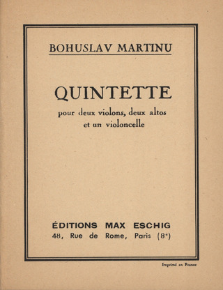 Bohuslav Martinů - Quintett
