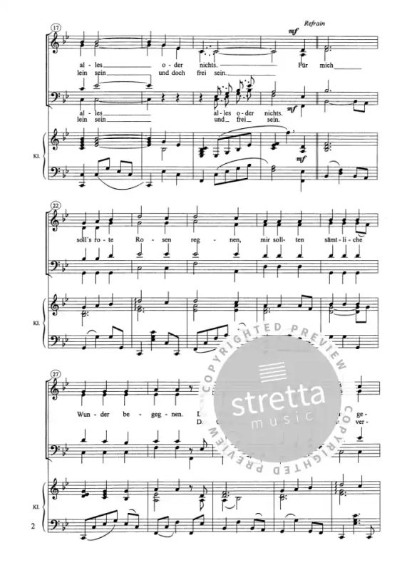 Fur Mich Soll S Rote Rosen Regnen From Hildegard Knef Buy Now In Stretta Sheet Music Shop