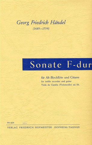 George Frideric Handel - Sonate F-Dur