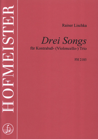 Rainer Lischka - 3 Songs für 3 Kontrabässe (3 Violoncelli) Partitur und Stimmen
