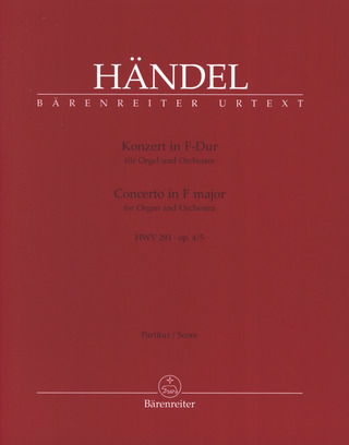 Georg Friedrich Händel - Konzert für Orgel und Orchester F-Dur op. 4/5 HWV 293