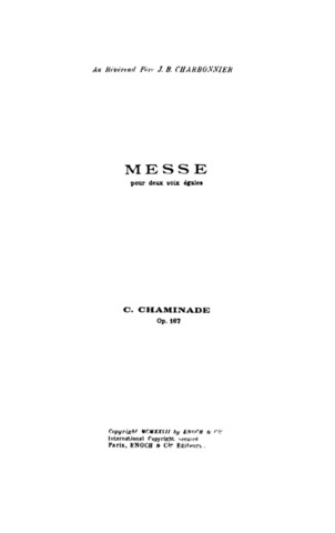 Cécile Chaminade - Messe op. 167