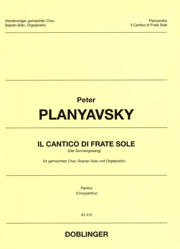 Peter Planyavsky - Il Cantico di Frate Sole
